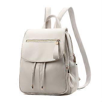 Soft Leather Backpack Student Travel Bag Large Capacity Shoulder