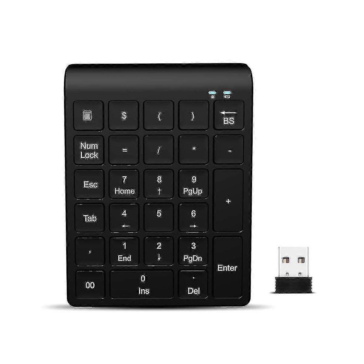 Usb 2.4g Wireless Mini Number Keypad 27 Key Multi-function Digital Keyboard For Desktop Laptop Tabl