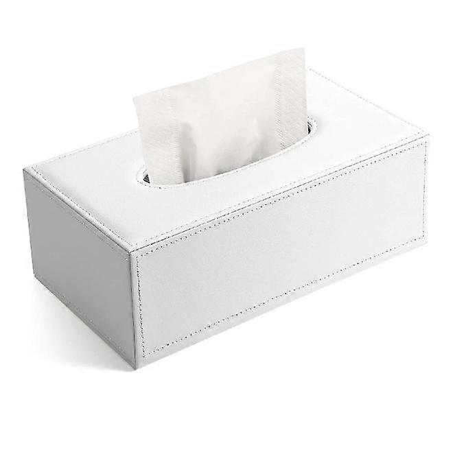 Rectangular Tissue Box for Home/Office/Car (White)