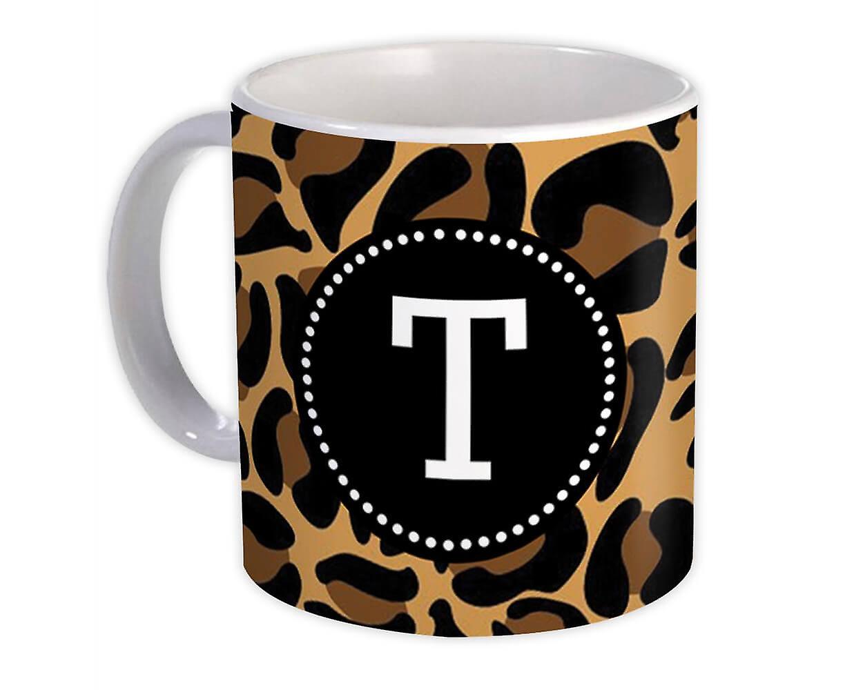 Gift Mug: Monogram Letter T Animals