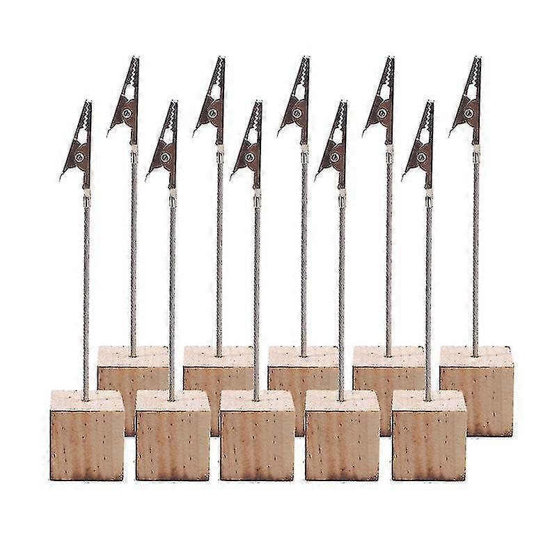 10 Pcs Lightweight Cube Base Memo Clips Holder With Alligator Clip Clasp