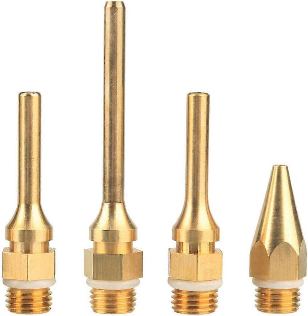 good 4Pcs 10.8MM Thread Diameter Interchangeable Copper Glue Gun Nozzle Kit Suitable for Hot Glue Gun Tools