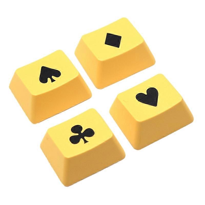 4PCS Keycaps OEM 1.25U Keycap Set Poker Design pour Claviers De Jeu Mécaniques