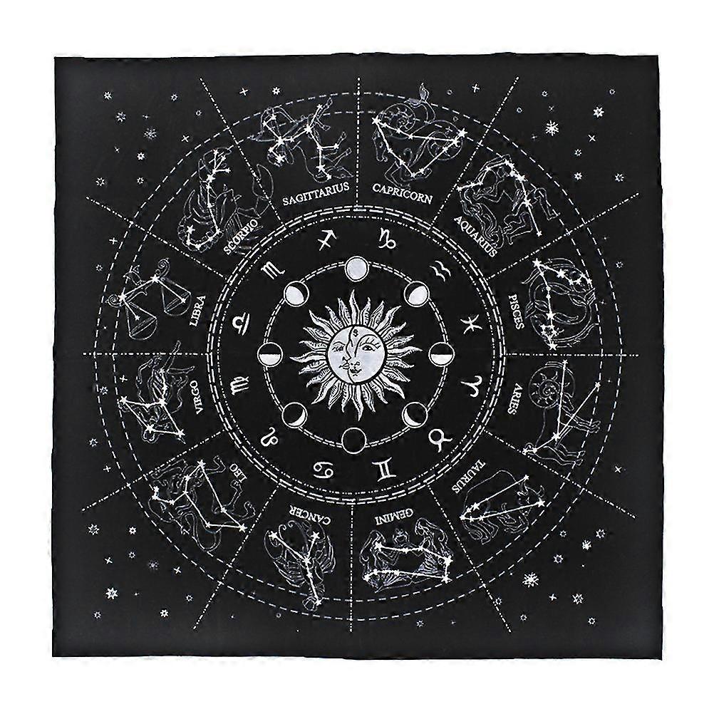 Flocking Tarot Tablecloth Soft for Divination Card Reading