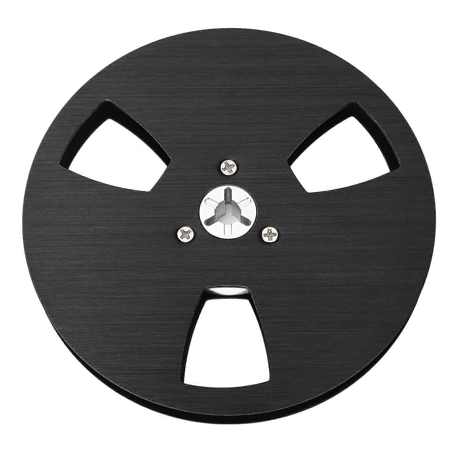 Bobine de ruban en alliage d’aluminium - 5 pouces, noir, avec ouverture universelle à 3 trous