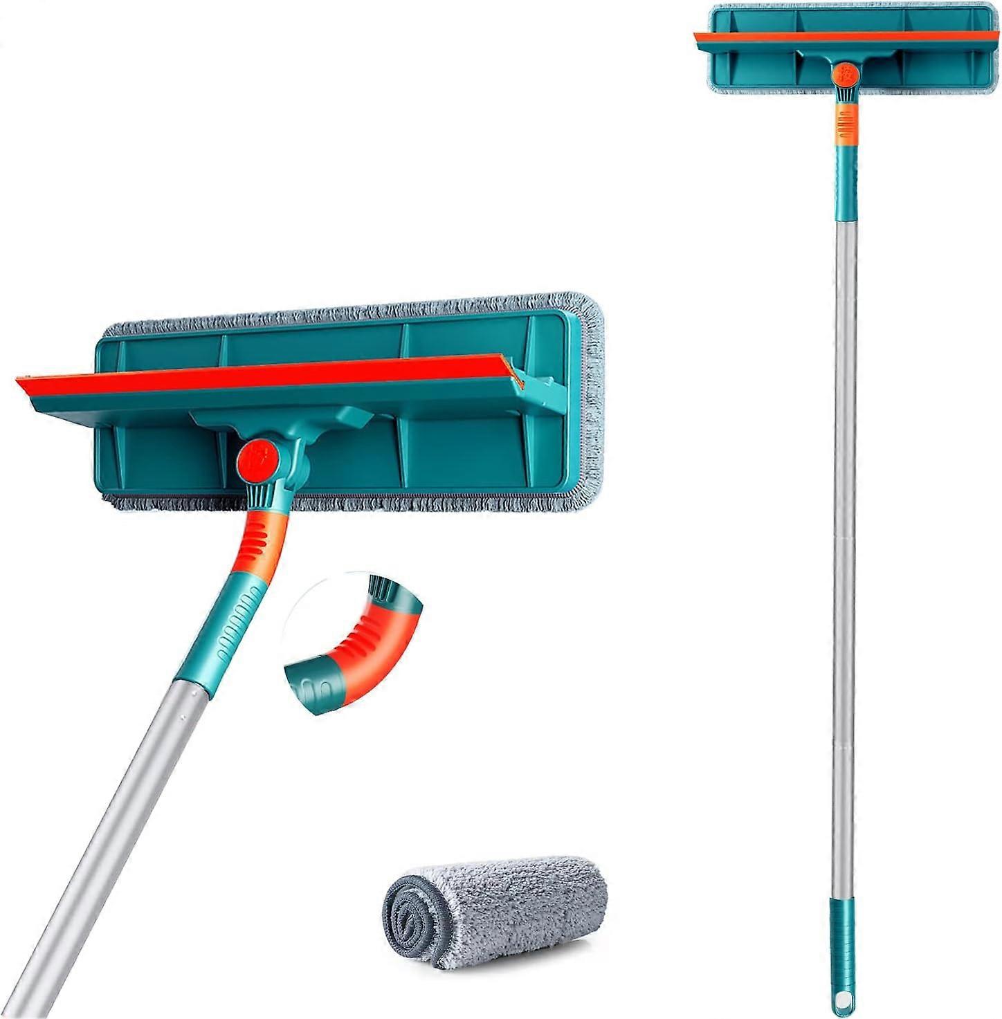 2 i 1 Professional Window Squeegee Cleaner Kit, med teleskophandtag (135 cm längd), Window Squeegee Cleaner för invändiga fönster