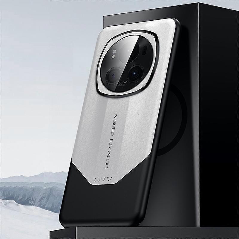 SULADA Splicing Plain Leather PC Case For Honor Magic6 Pro