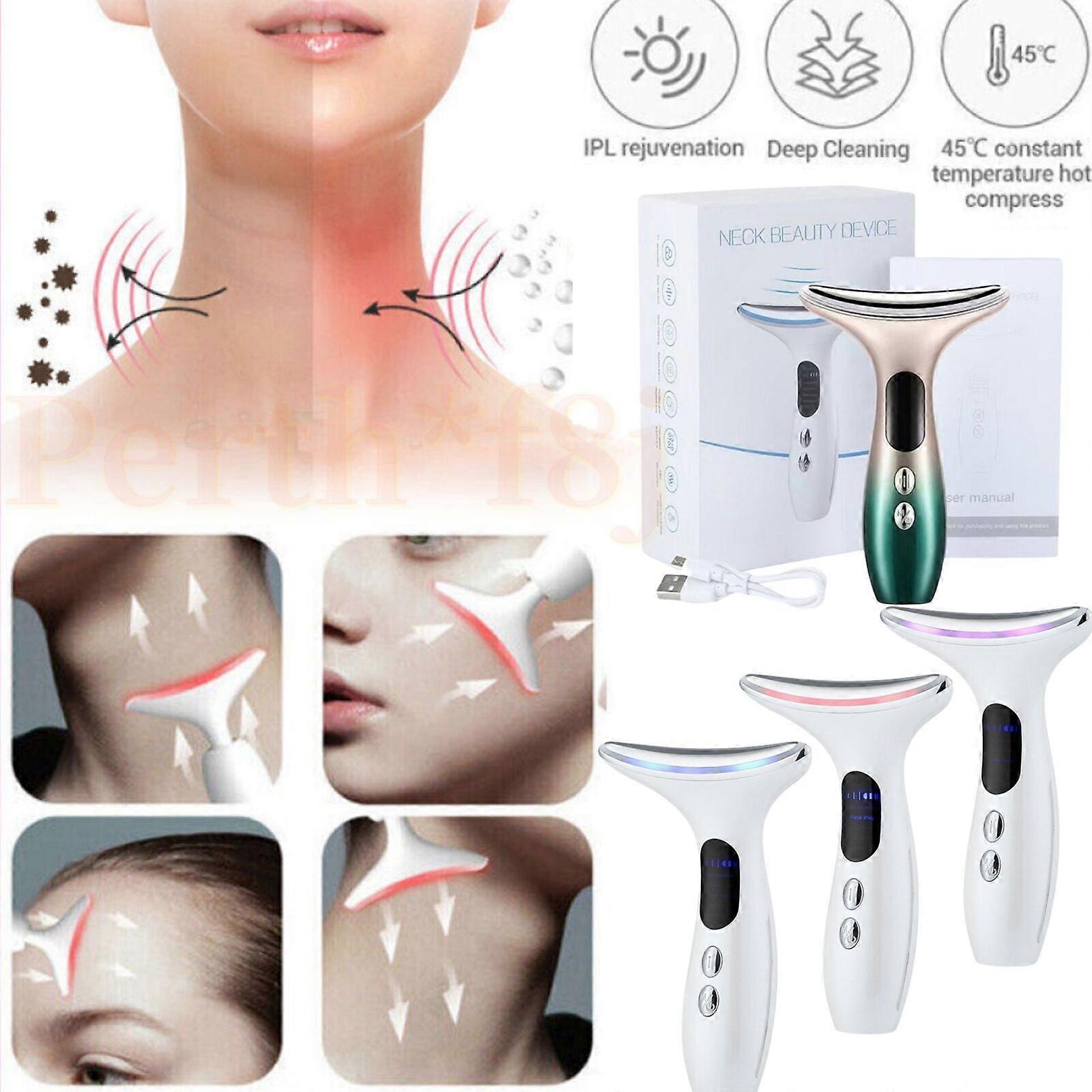 Three-Purpose Neck AntiWrinkle Face Lifting Beauty Device LED Photon Therapy