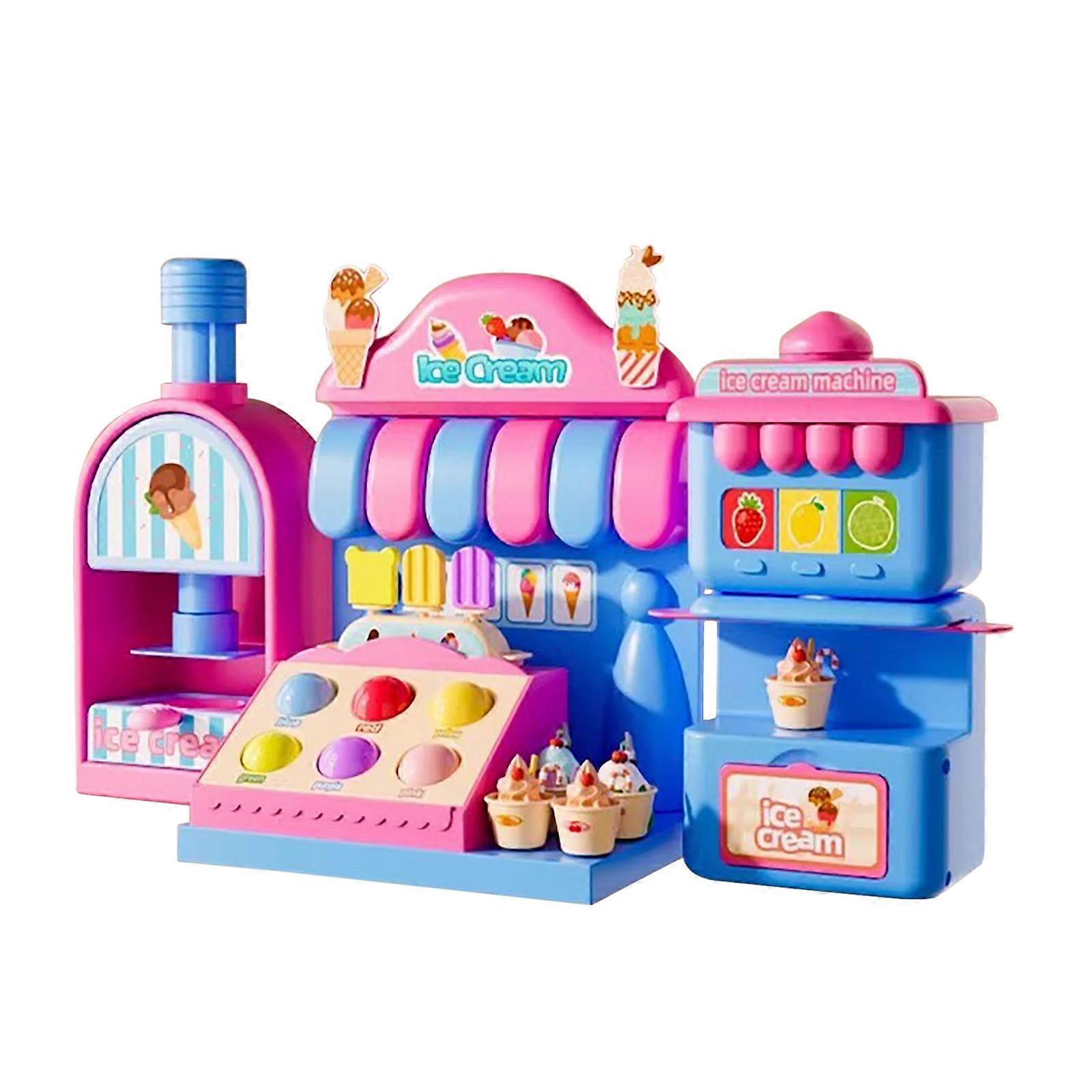 multicolor stickle bricks Ice Cream Puree Maker For Kids Clays Plasticine Simulation Ice Cream Molds Set Funs Play House Toys
