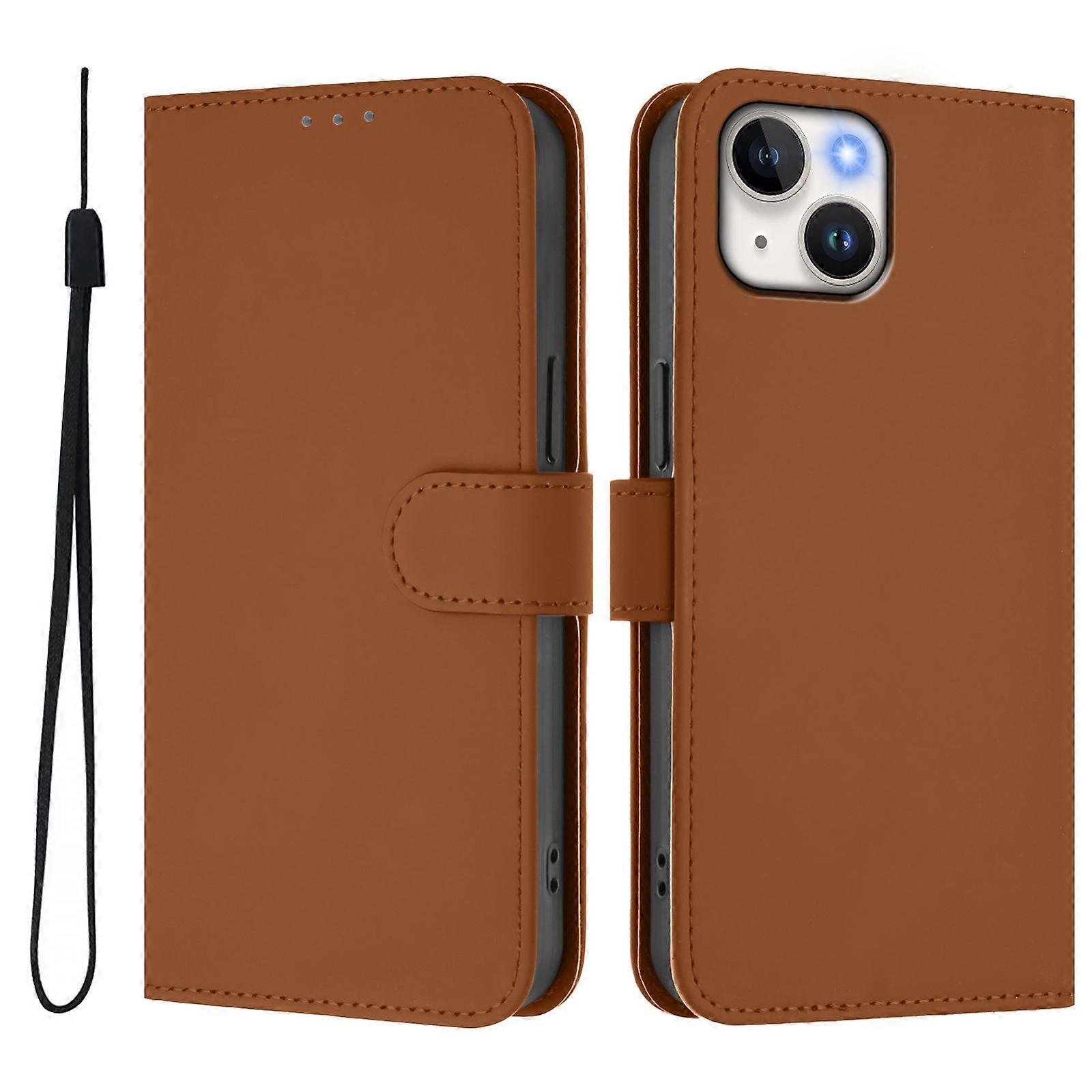 Skin Feel Leather Phone Case For iPhone 13 mini