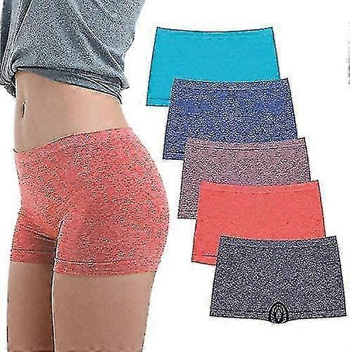 Női boyshort bugyi Seamless Nylon Fehérnemű Stretch Boxer Nadrág 5 csomag
