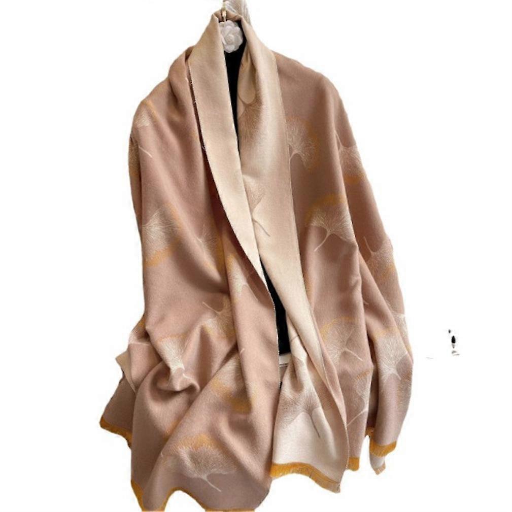 Fringed Pashmina Scarf Long Travel Shawl Fashion Thicken Warm Wrap for Lady