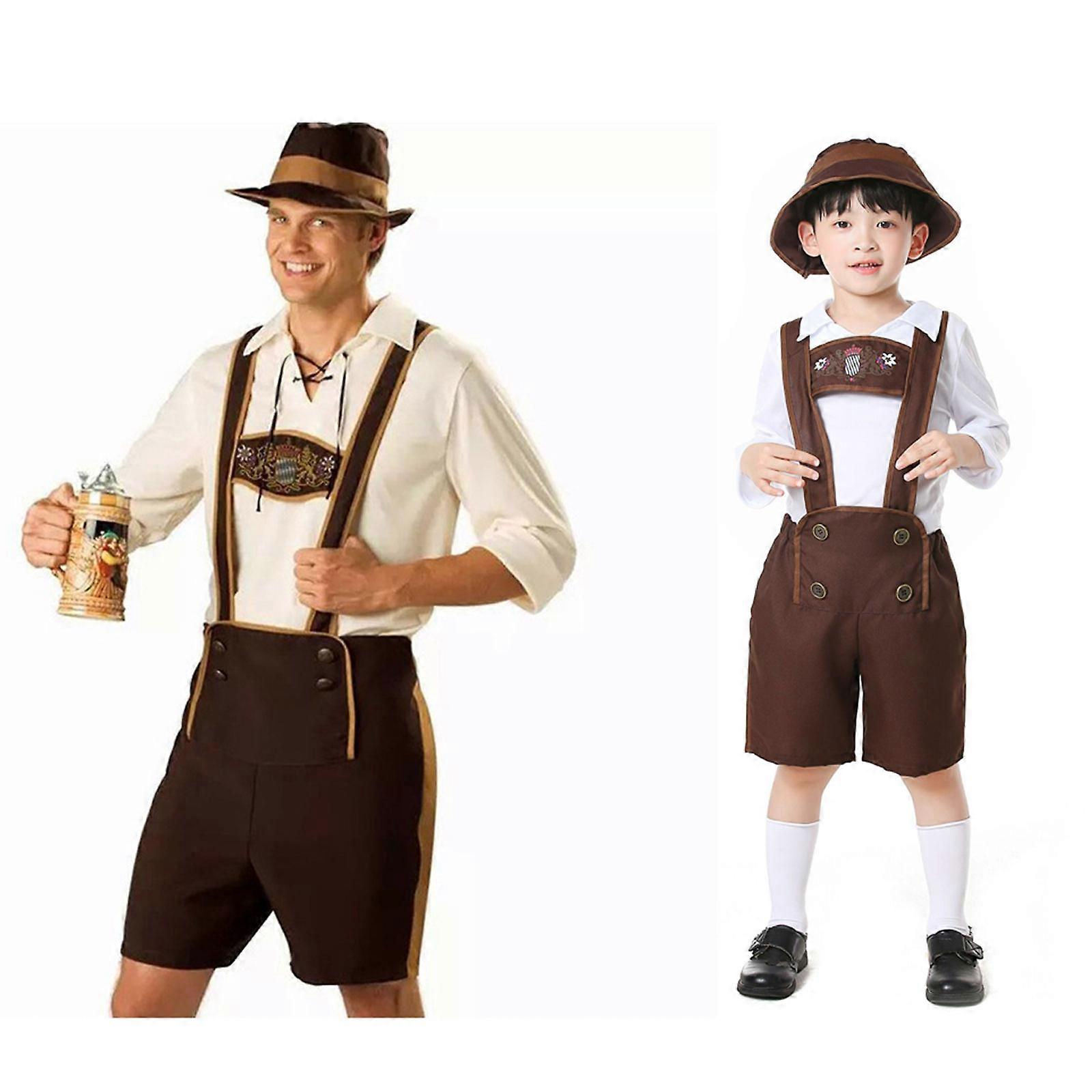 メンズオクトーバーフェストレザーパンツドイツバイエルンオクトーバーフェストパーティーコスチューム、100%新しい