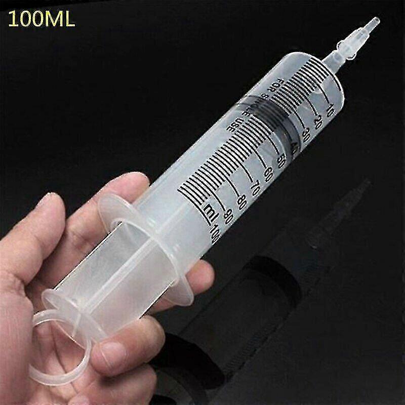 100-200ml Reusable Big Large Plastic Hydroponics Nutrient Measuring Syringe