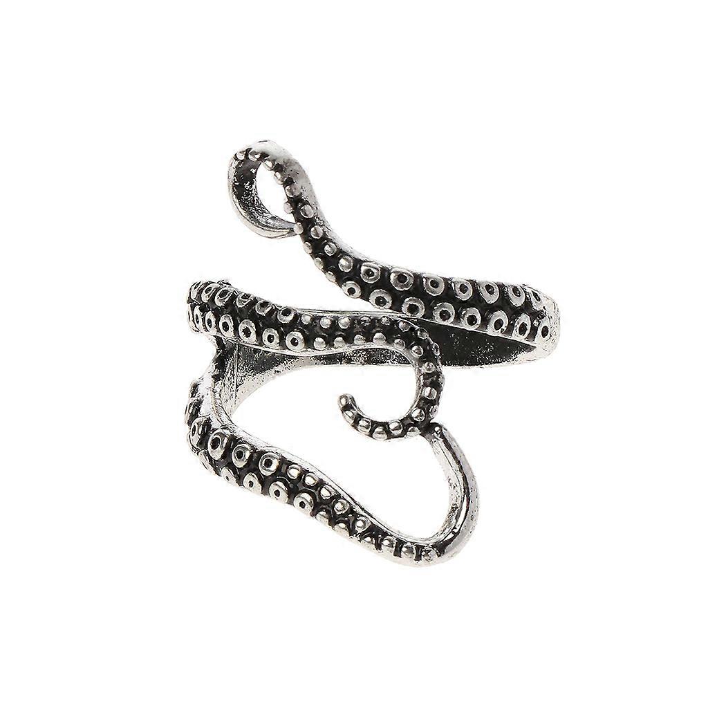 Gorgeous Alloy Open Joint Ring Adjustable Octopus Ring for Christmas Birthday