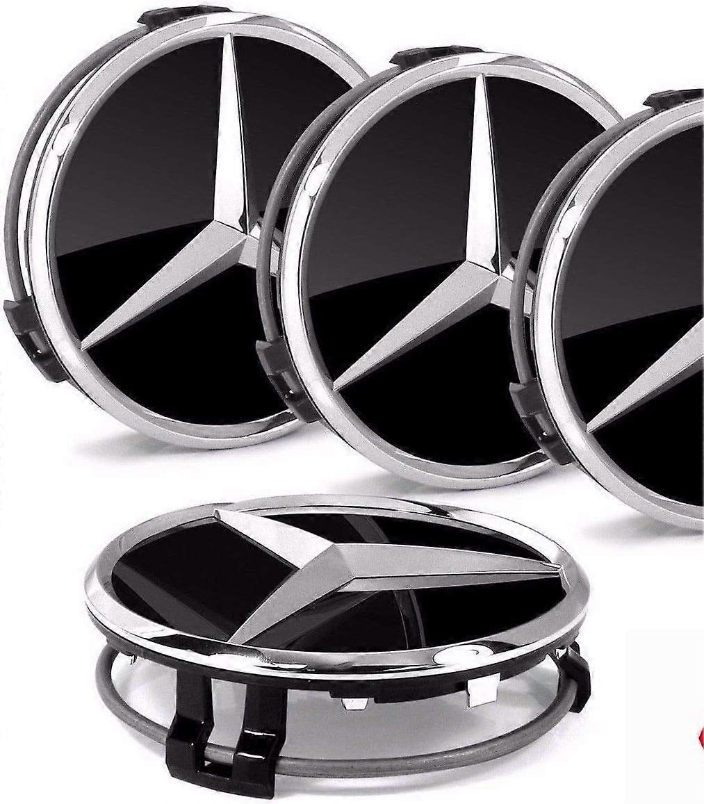 Hubcap cover/hubcap hubcap trim gloss black/star chrome B66470200 / A2204000125 E grade C CL CLS SLK ML GLK A grade B grade W204 W212 W210 W221 W220 C