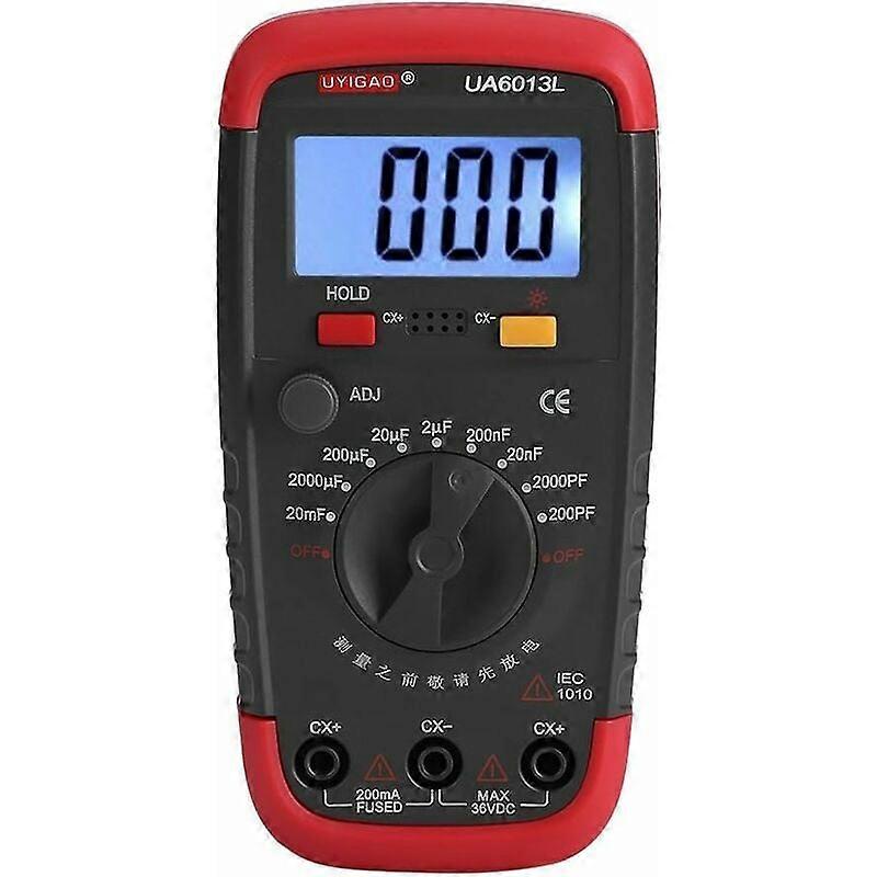Digital Capacitance Meter, Pro Capacitor Tester 0.1pF - 20000uF with LCD Backlight Max 1999-READCLY