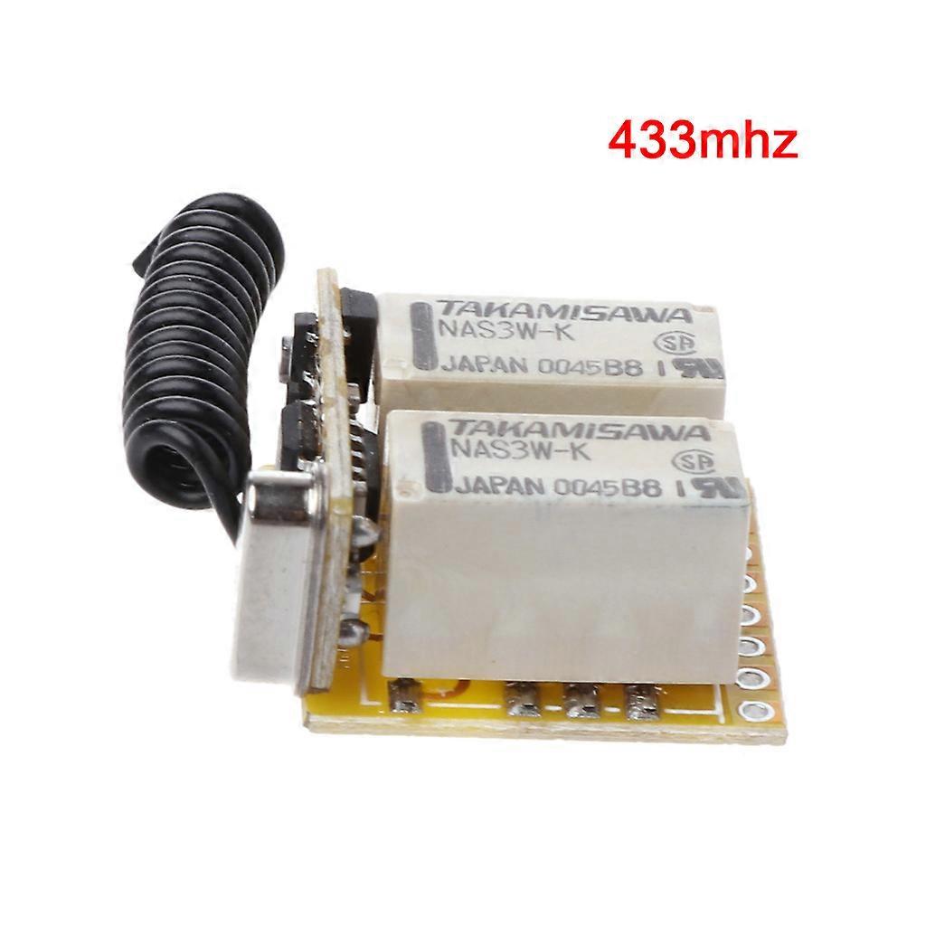for DC 3.7V - 12V Mini Size Relay 2-Channel 433Mhz Wireless RF Momentary Switch | Fruugo UK