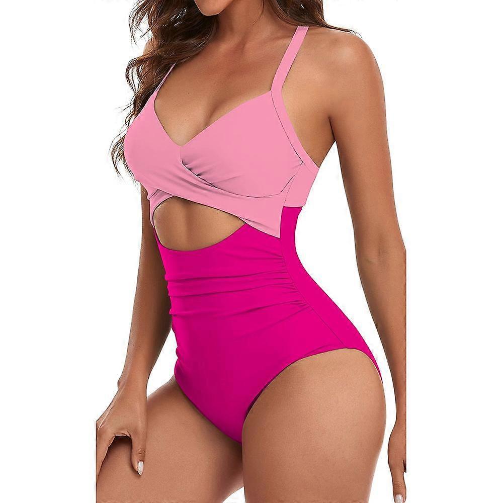 Women's One Piece Swimsuits Cutout Wrap Tie Back Swimsuits