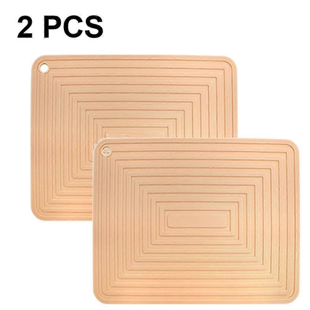 2 Pcs Large Silicone Trivet Mat, Non Slip Thick Flexible Hot Pads