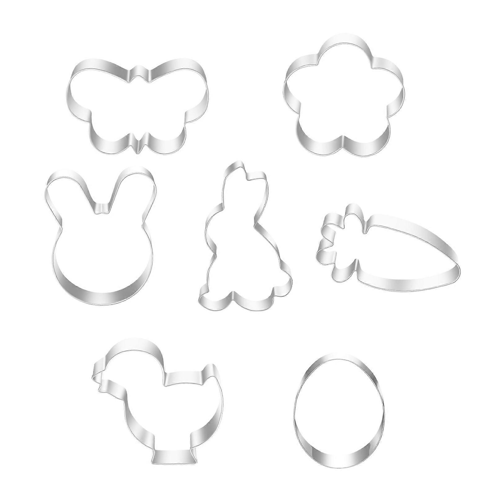 Stainless Steel Easter Series Egg Rabbit Chicken Biscuit Cutters Kitchen Tools