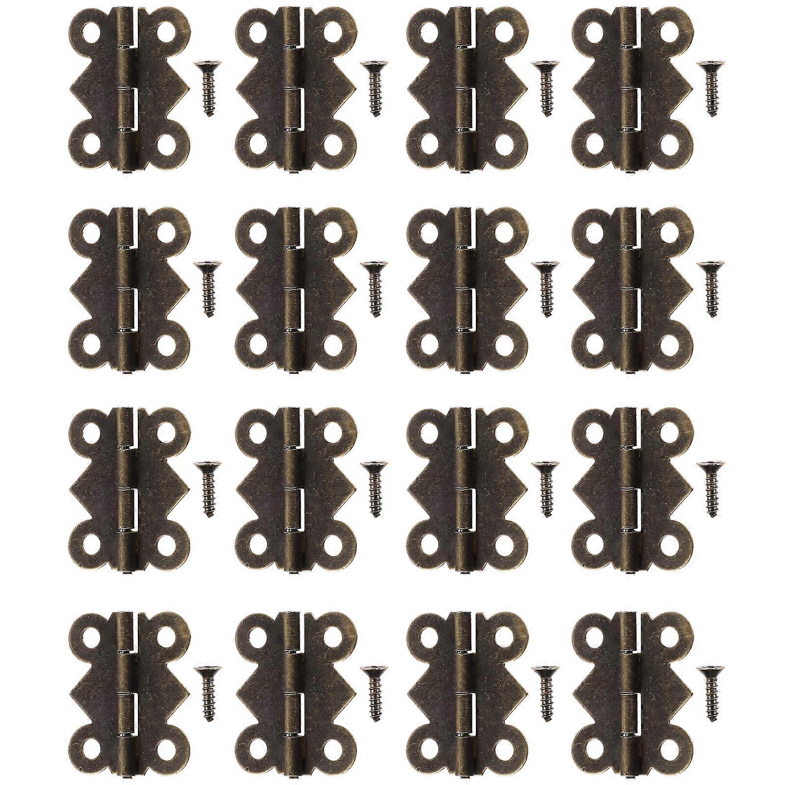 48Pcs Practical 4 Hole Antique Small Hinges Butterflies Shape Design Hinges