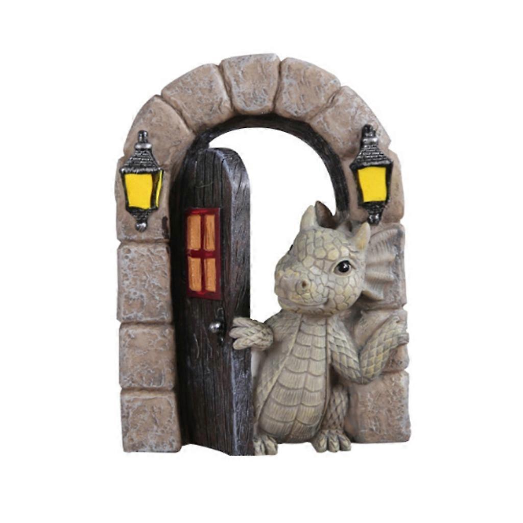 Standing by Window Dragon Sculpture Gift Miniatures Statue Window Desk
