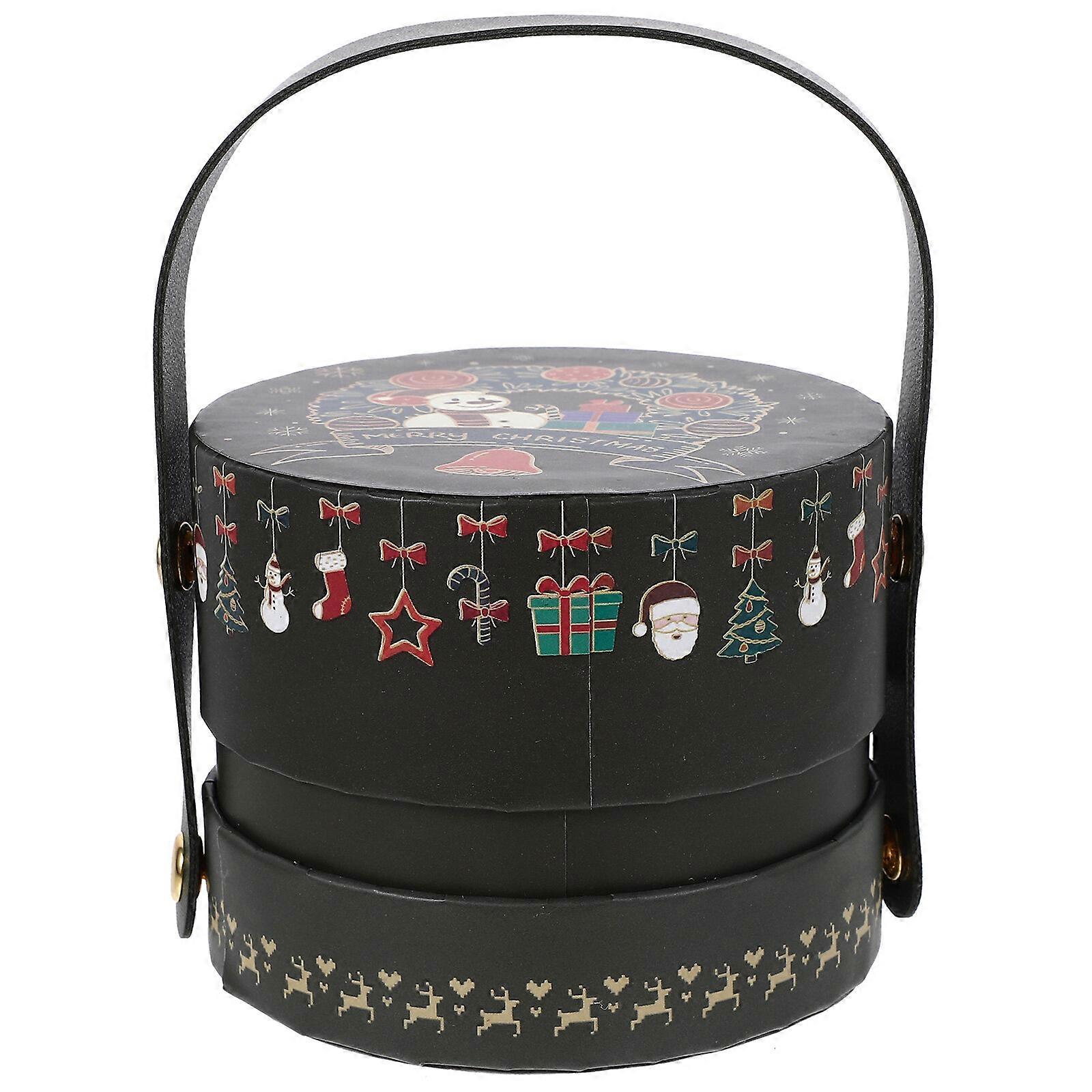 Candy Apples Box Apples Treat Box with Handle Christmas Party Favors Wrapping Box