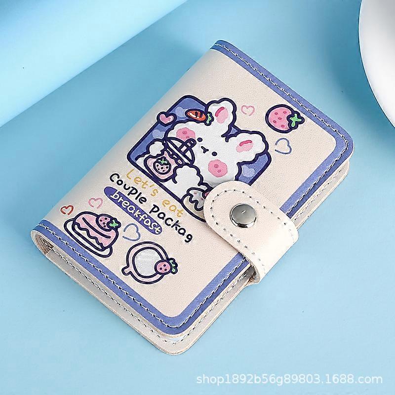 Cartoon PU Function Card Case Women Business Card Holder Kawaii Credit Passport Card Bag ID Passport Card Wallet