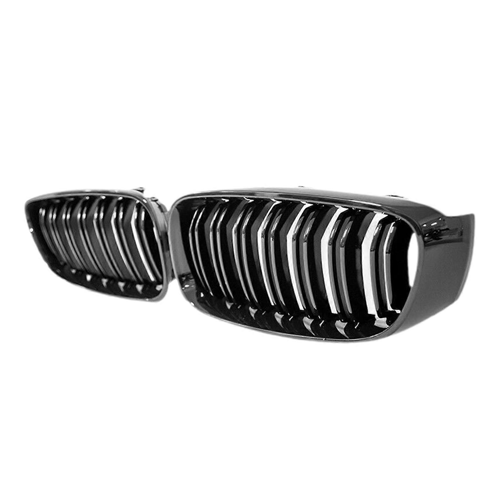 1Pair Front Grilles Direct Replacement Glossy Black Auto Grills 51137294803 51137294804 for BMW 3 Series F34 GT 14-16