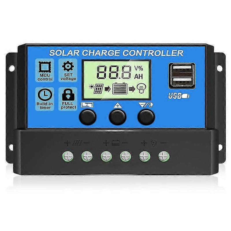Solar Charge Controller 10a/20a/30a Solar Panel Battery Intelligent Regulator
