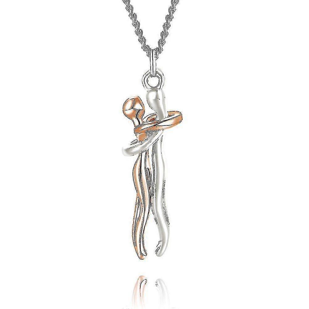 Affectionate Hug Necklace Couple Necklace