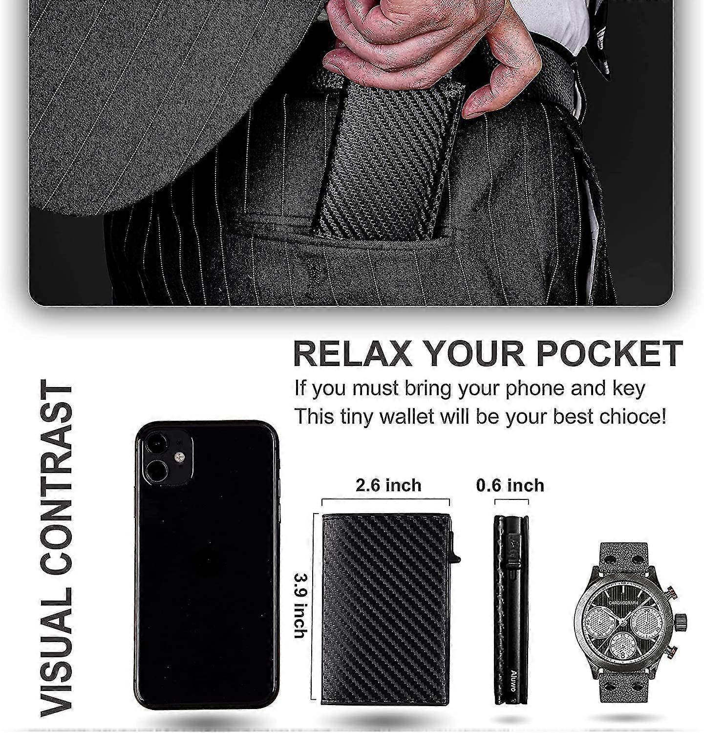 Portafoglio AirTag, Blocco RFID Premium Per Uomo / Portafoglio - Foto 5