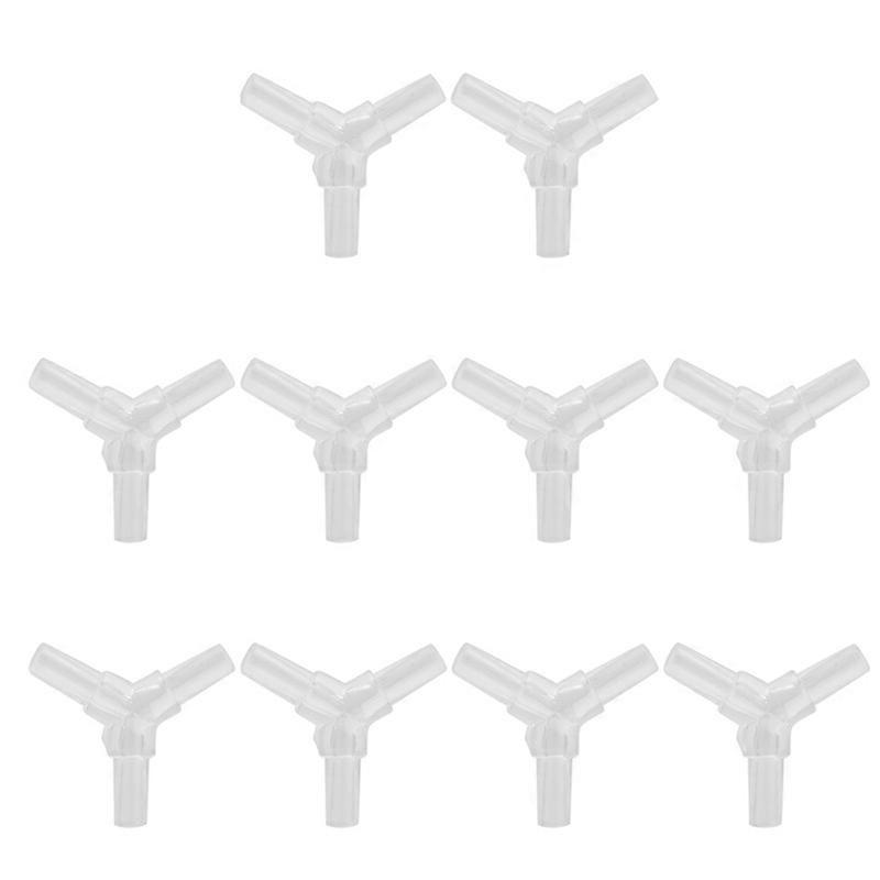 10pcs Aquarium Control Valves Air Pump 3-Way Plastic Air Flow Control Regulator