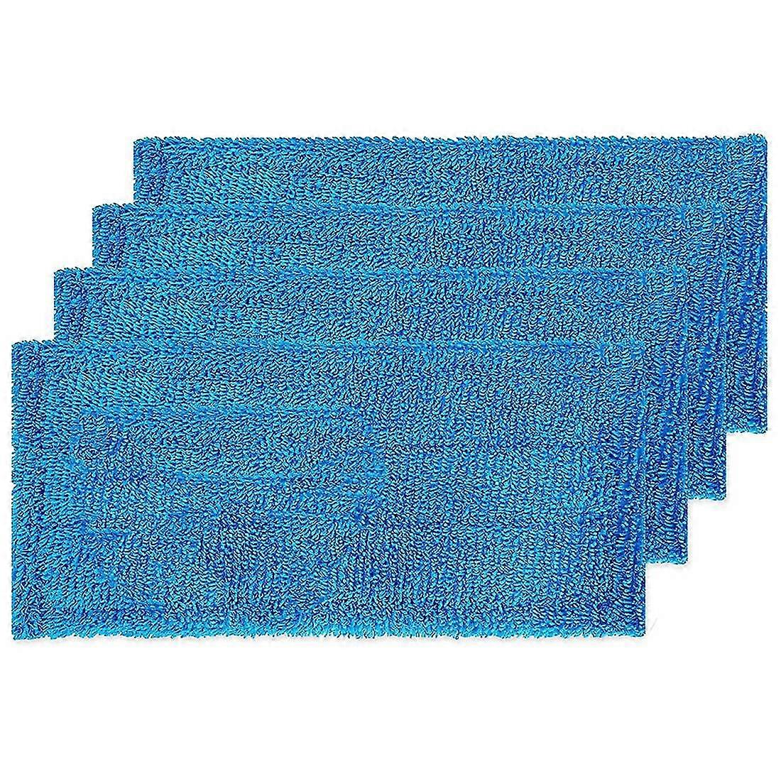 4 Reusable Microfiber Mop Pads Compatible with Sweepers