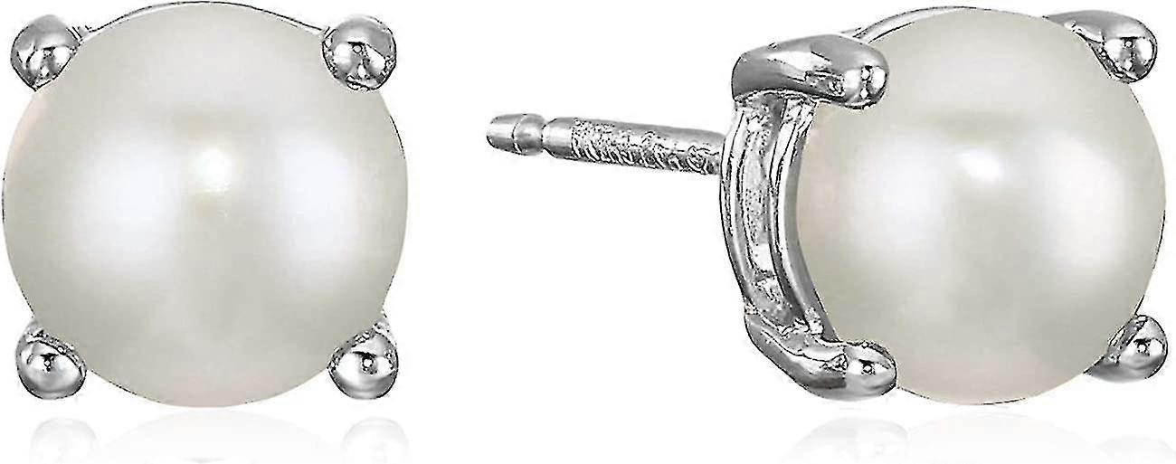 Silver Or D Round Cut Birthst Stud Earrings