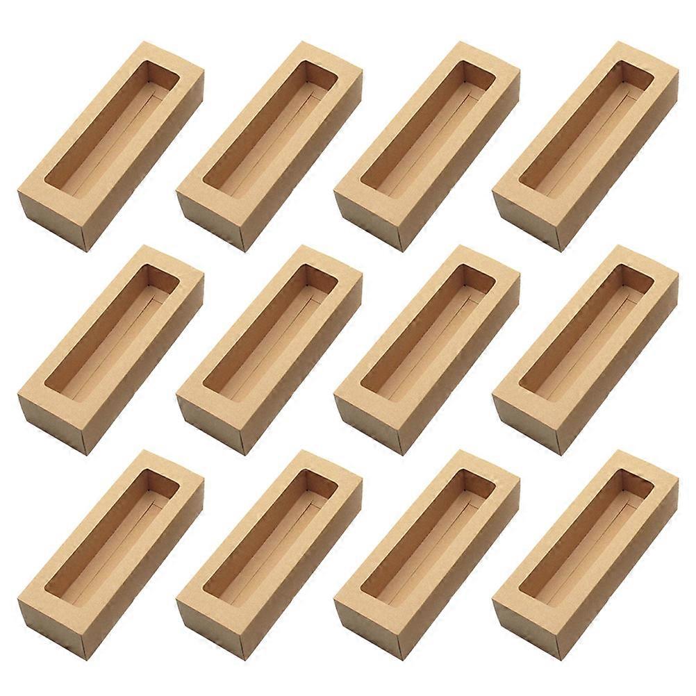 12 Pcs 1 Bag Paper Packaging Boxes Pastry Boxes Creative Moon Cake Boxes (S)