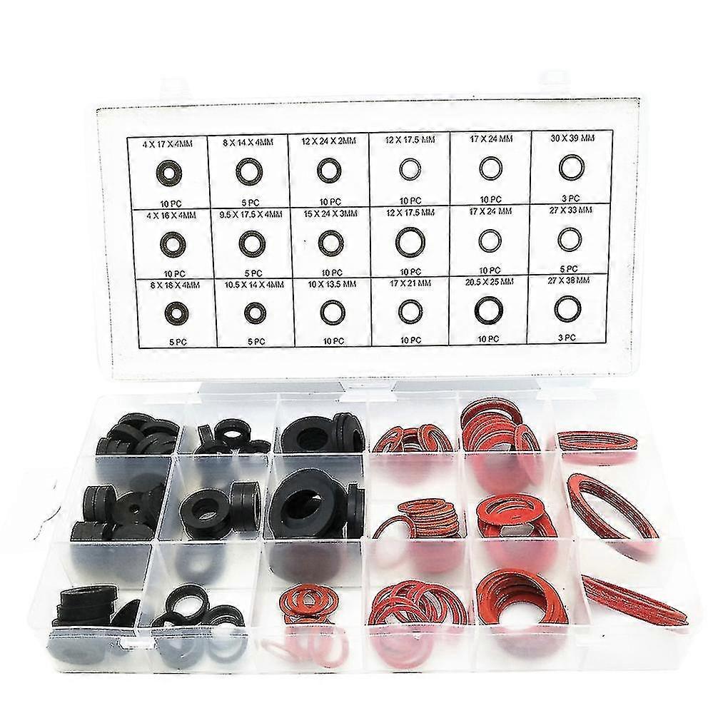 141-piece Washer Assortment Kit 18 Different Assorted Sizes O-ring