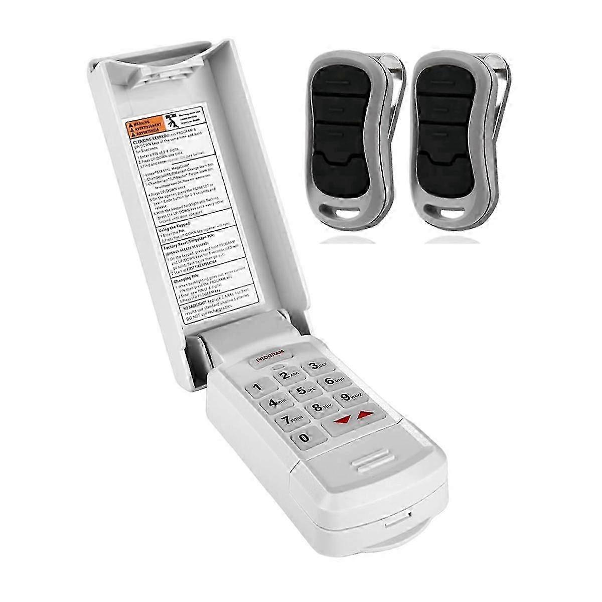 -r Garage Door Opener Keypad And 2 Pack G3t-r 3-button Remote, For Genie Intellicode Technology And