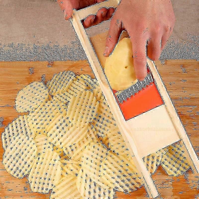 Potato Slicer Cut Potato Grid Grid Wipe Grid Vegetable Wave Cut Flower Gadgets Accessories  A