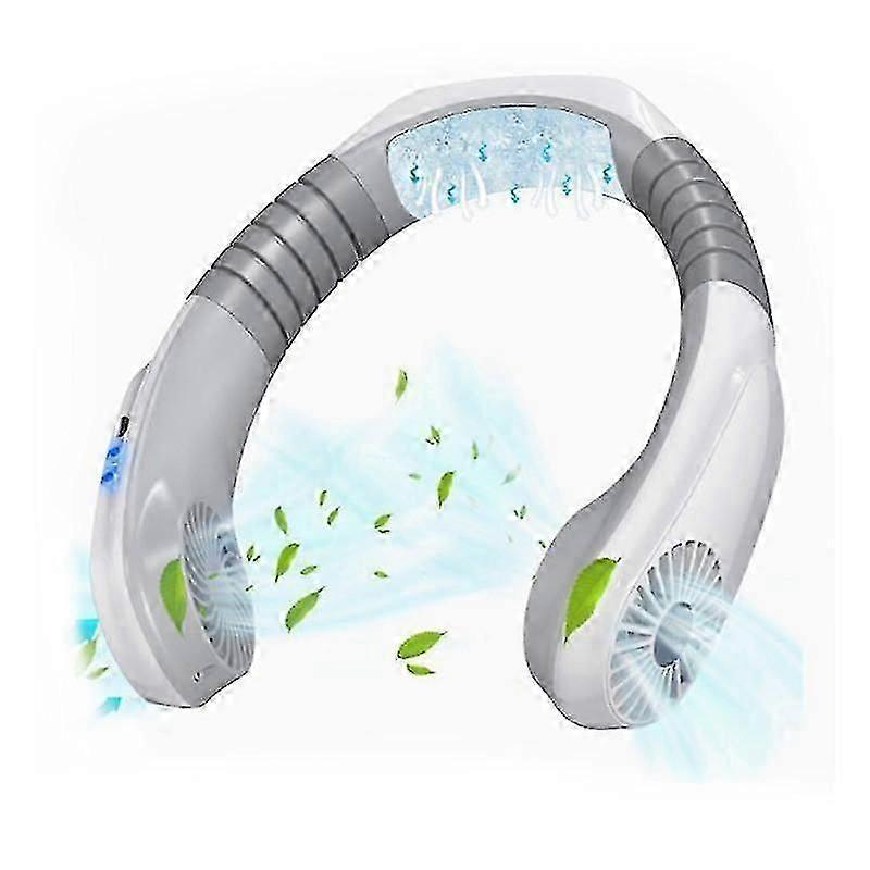 Personal Air Conditioner Neck Fan Cooler Portable Smart Cooling Neckband Fan(bianco)