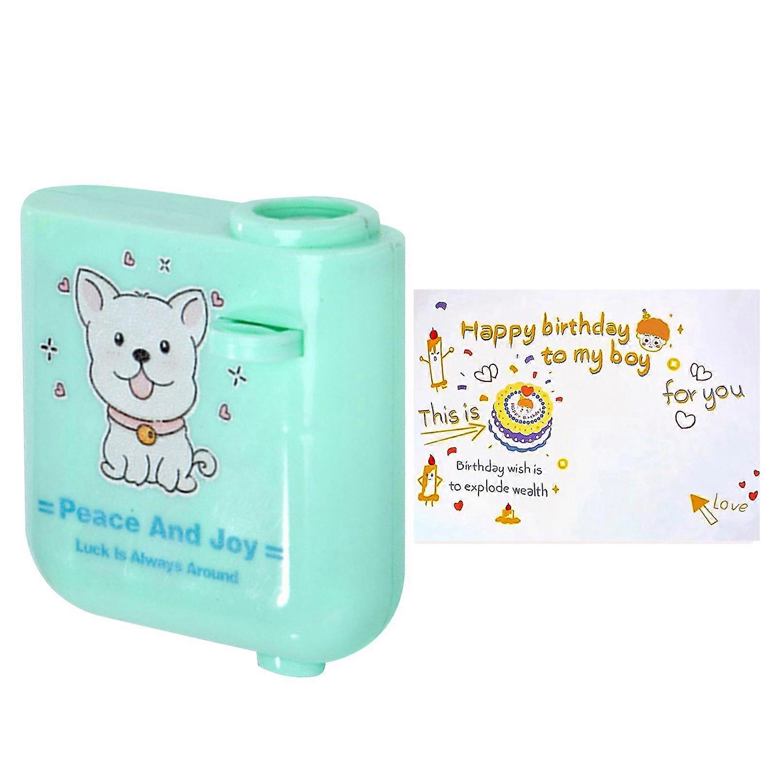 お誕生日おめでとうプロジェクターミニバースデープロジェクションランプポータブルキッズプロジェクションライト家庭用スクエア2グリーン