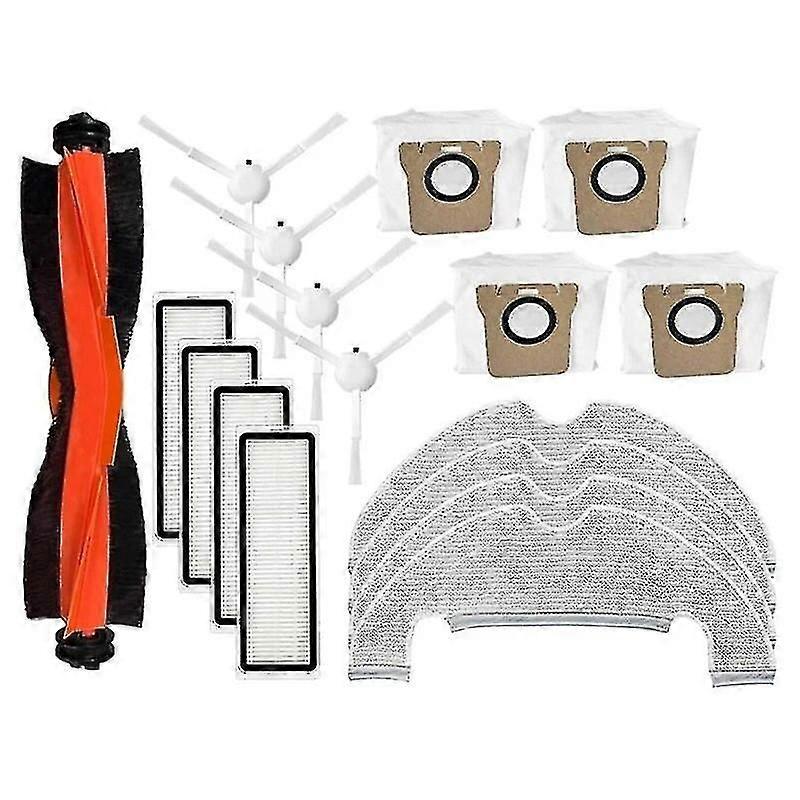 互換性のあるXiaomi X10 / B102glロボット掃除機メインサイドブラシHepaフィルターモップクロスダストバッグ交換用スペアパーツ