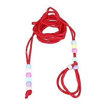 Lizard Traction Rope Comfortable Durable Safety Protection Adjustable Reptile Leash for Bearded Dragon Hamster Small Animal Red