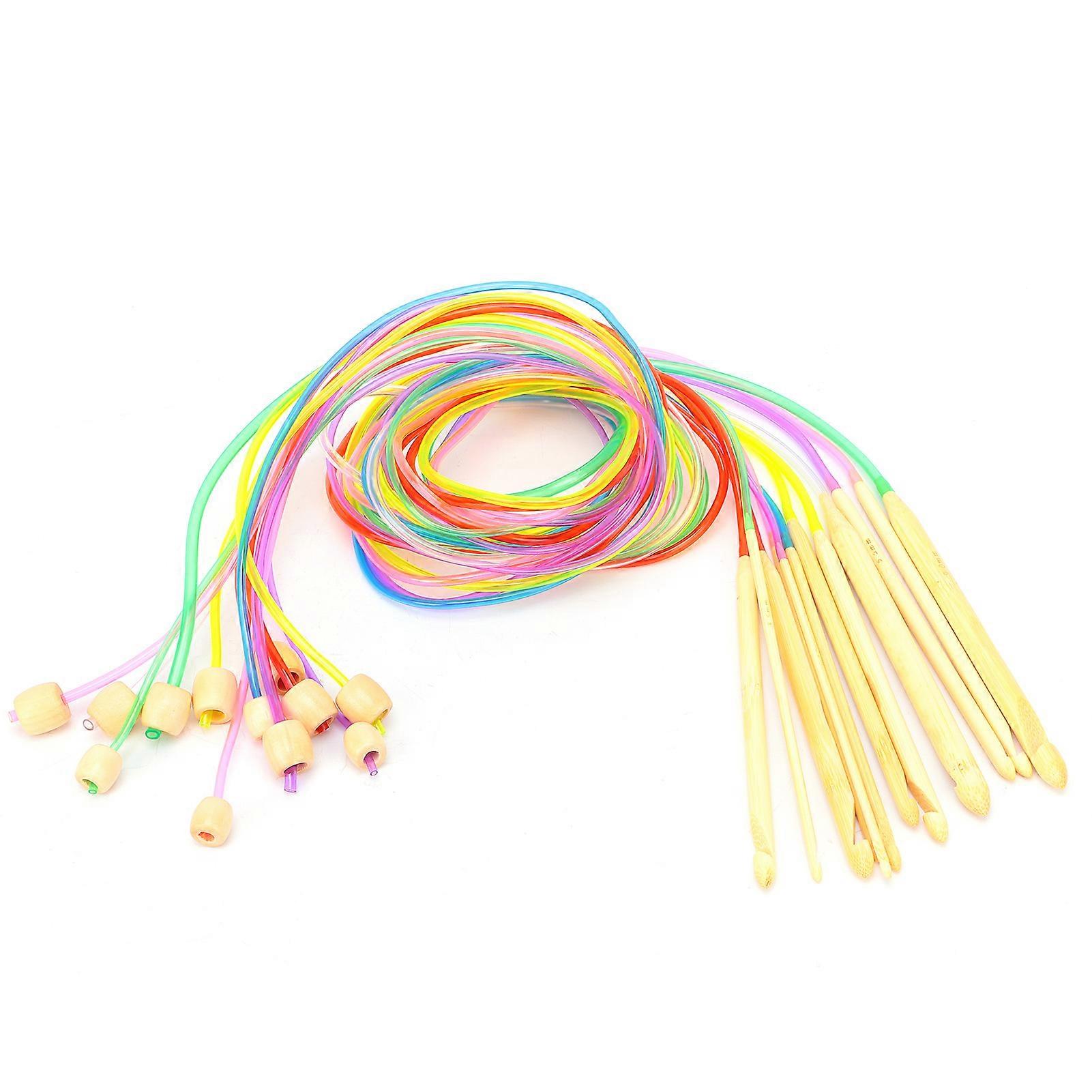 Crochet Hook, Carbonized Bamboo, Circular Knit