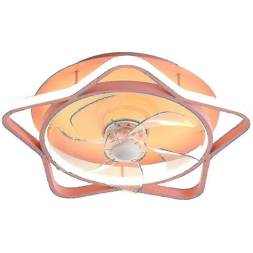 45cm Ceiling Fan Light, 220v Led24w Pink