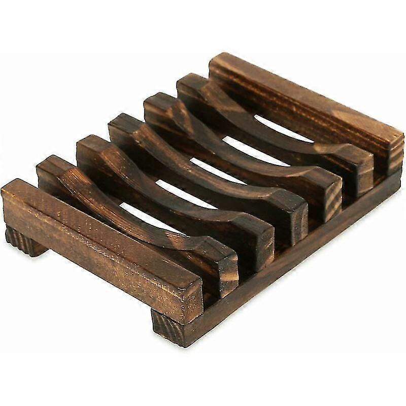Rectangular wooden soap dish (bronze)