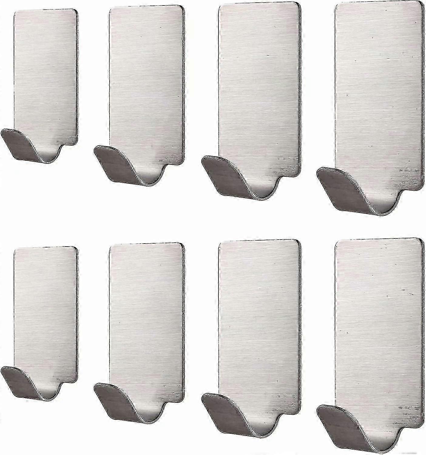 unique 8 Piece Hook Self Adhesive Hook Towel Hook Robe Hook Kitchen Cabinet Bathroom, Wide Hook =