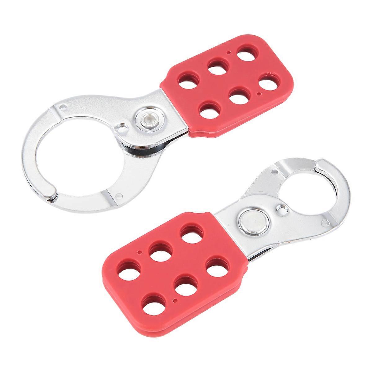 2 PCS Lock Out Tag Out Lock Hasp Safety Padlock Lockout Steel Nylon Hasp Lock for Industry Equipment