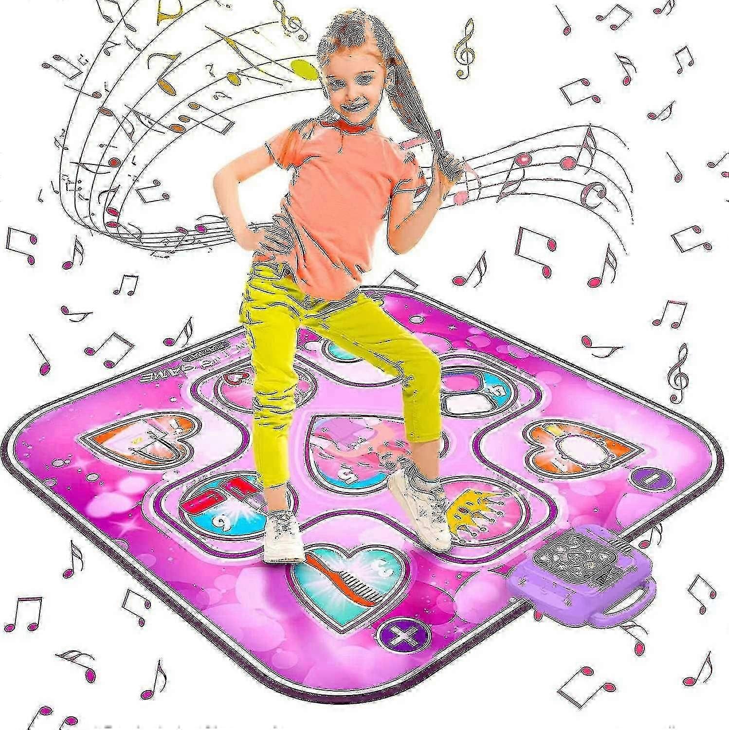 لعب حصيرة الرقص للفتيات من سن 3-12 عاما هدايا عيد ميلاد ، سجادة رقص موسيقية للأطفال ، وسادة رقص مع L